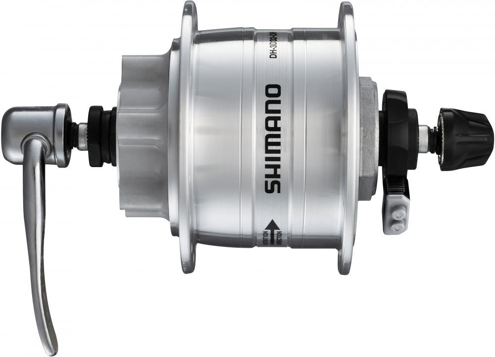 SHIMANO Nabendynamo DH-3D32 - 6V/3W, 32 Loch, 6-Loch, Silber
