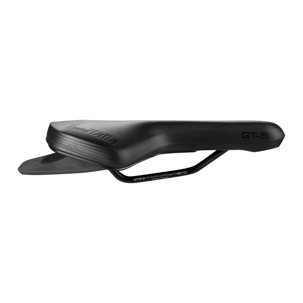 Selle Italia GT-5 L2 Sattel - City / E-Bike Sattel 180×250 mm, FeC-Alloy Gestell Ø7 mm, Lock-On Recycling System, reflektierender 3M-Einsatz, Tragegriff, schwarz