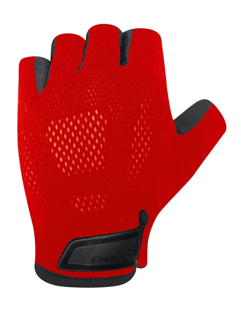 CHIBA Gel Evolution - Radhandschuhe XS rot, gepolstert, atmungsaktiv