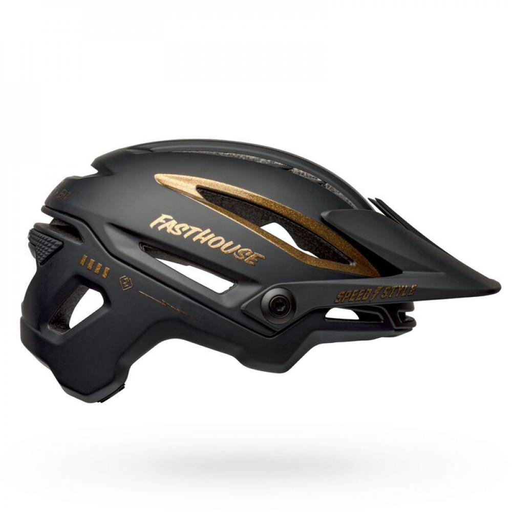 Bell Fahrradhelm Sixer Mips matt schwarz gold fasthouse S 52-56 cm