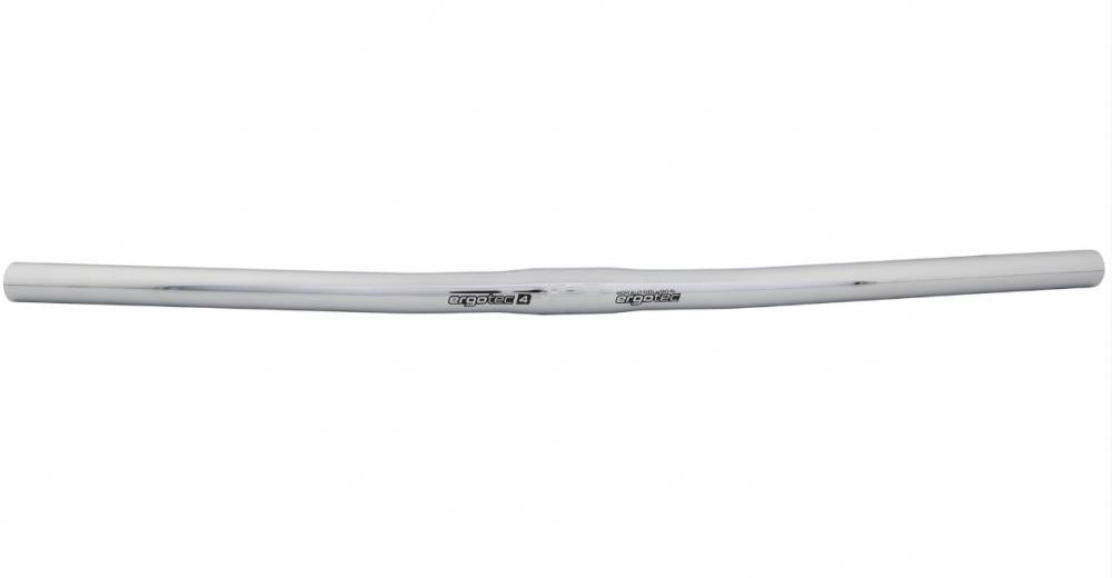 Silberner Ergotec Lenker Town Exklusive MAS 25,4 mm Level 4 für Fahrräder