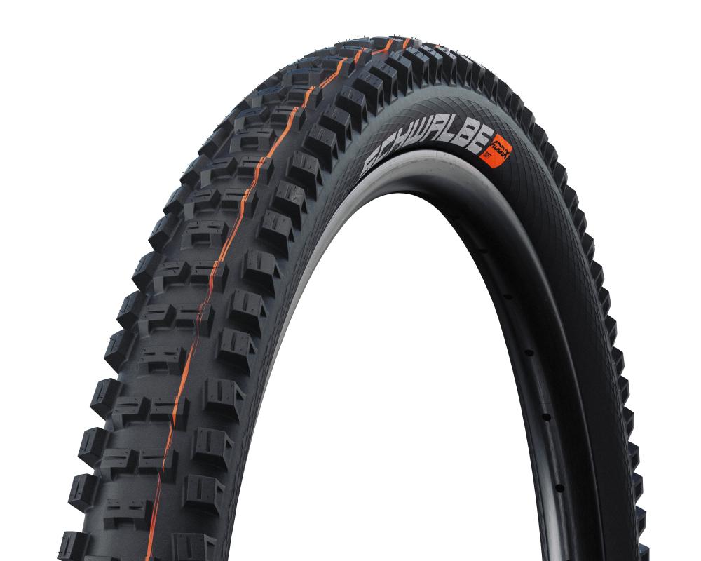 Schwalbe Big Betty 29 Zoll Mountainbike Reifen schwarz mit orange Streifen, faltbar, Super Gravity Addix Soft.