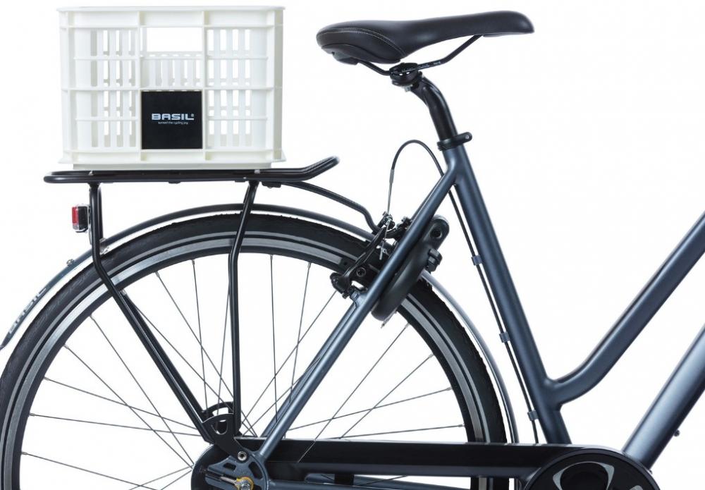 Basil Crate S Fahrradkiste 17,5 l - Weiß, recycelt