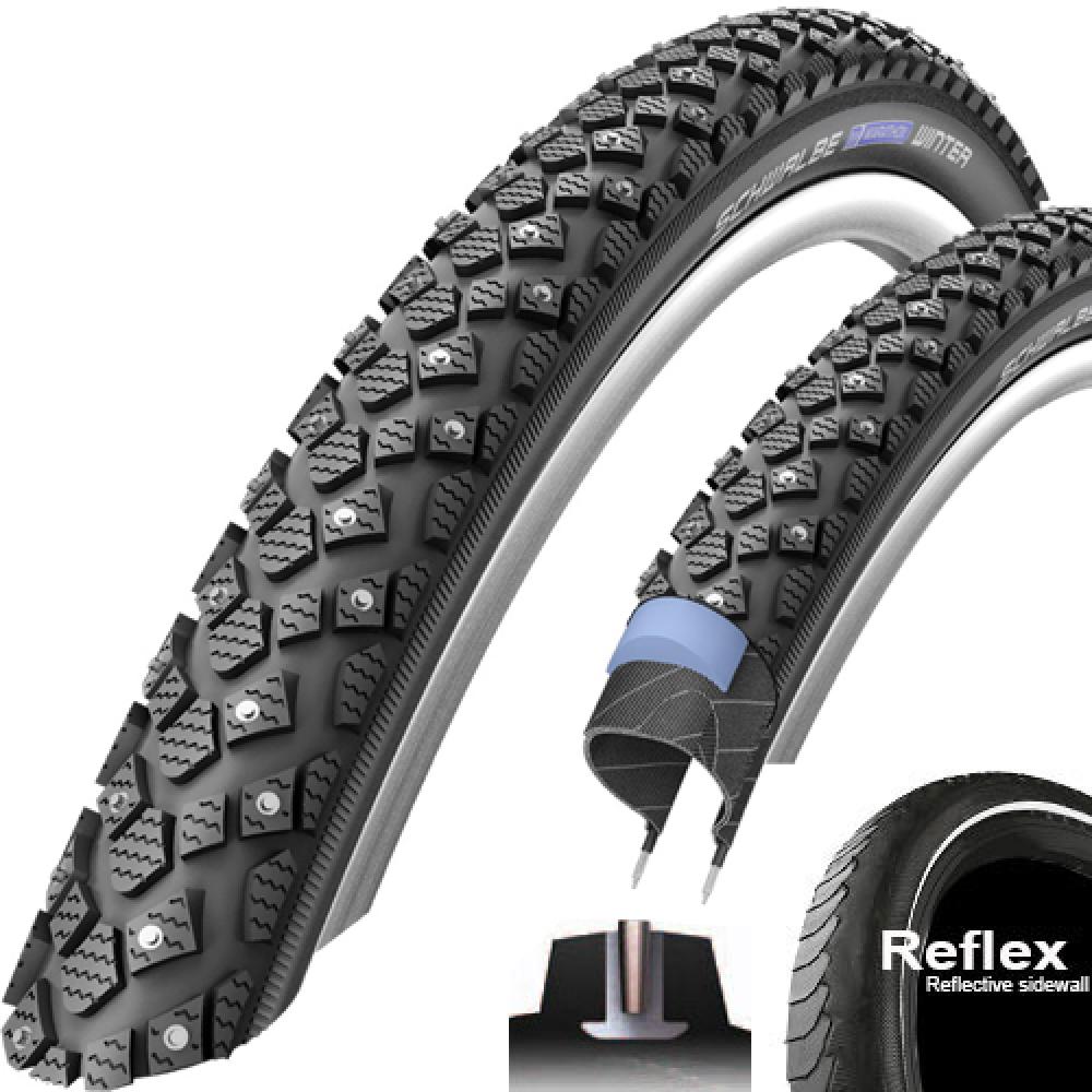 Schwalbe Reifen Marathon Winter Plus 26x2.15" 55-559 schwarz Reflex E-25 HS396 Draht