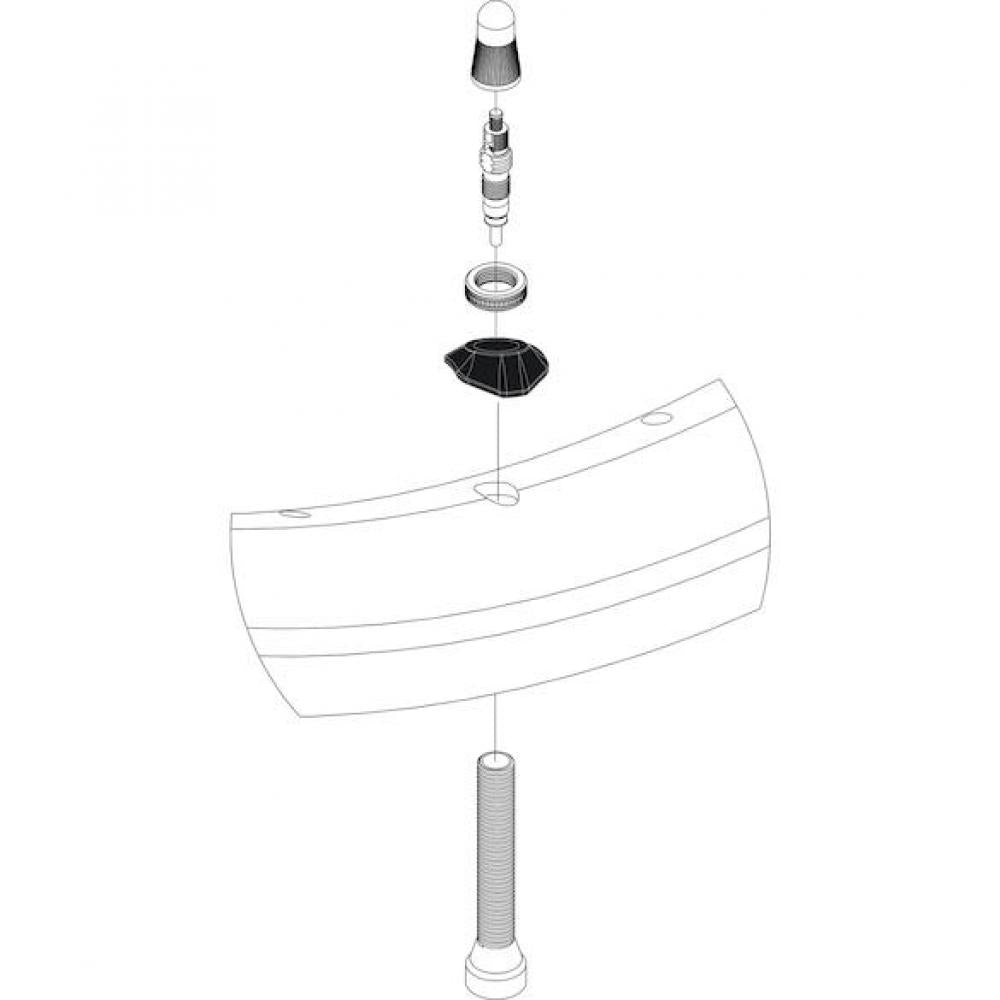Vision Ventiladapter Tubeless für asymmetrische Felgen Schwarz - sichere, luftdichte Montage
