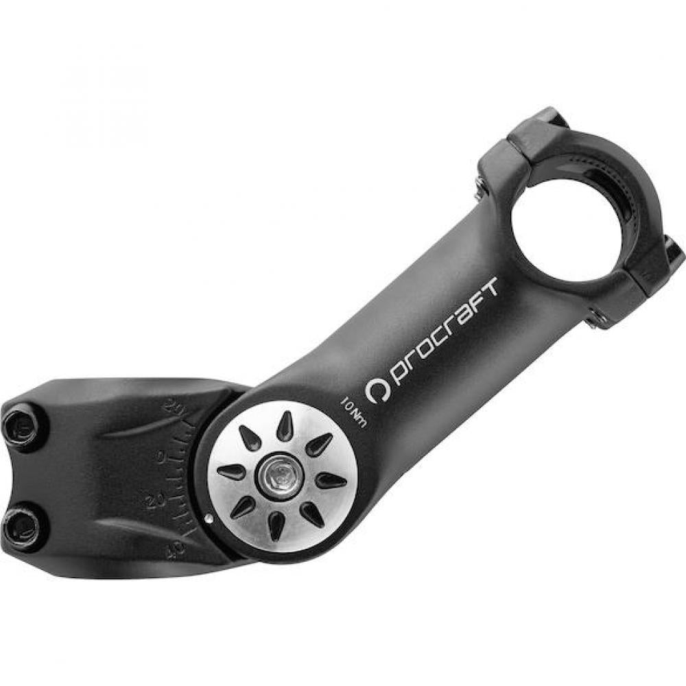 Procraft Vorbau Ahead AS-08 25,4 mm 70°-130° / 95 mm Schwarz - Verstellbarer Fahrradvorbau