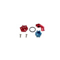 Manitou Verstellknopf Set Mara Pro Druck-/Zugstufe/Lockout Standard Rot/blau - präzise Fahrwerksabstimmung