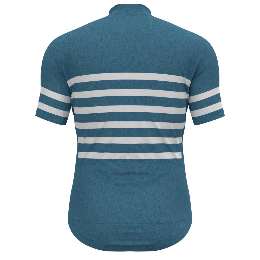 Odlo Stand-up collar full zip Essential mykonos blue white Größe XL