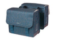 Basil Flair Doppelpacktasche 35L aus recyceltem Polyester, blau-orange gesprenkelt, wasserabweisend, MIK/Racktime kompatibel.