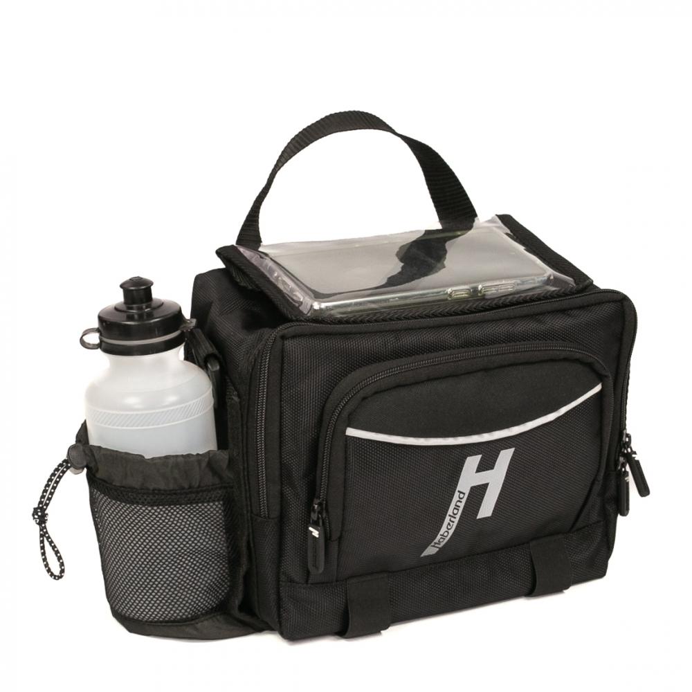 Haberland Lenkertasche 6l Bottle schwarz - praktische E-Bike-Lenkerlösung mit KLICKfix