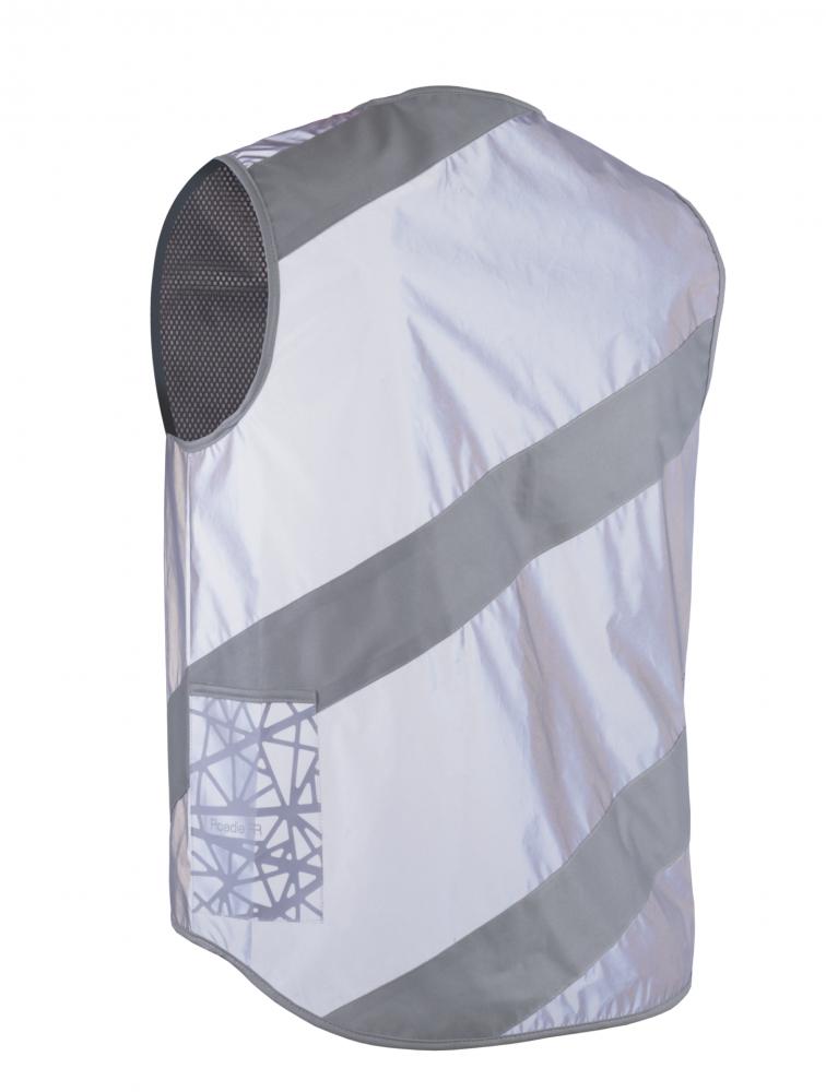 Wowow Sicherheitsweste Roadie Jacket Full Reflective, Größe L, grau Hochreflektierende Jacke für optimale Sichtbarkeit bei Dunkelheit, wasserabweisend