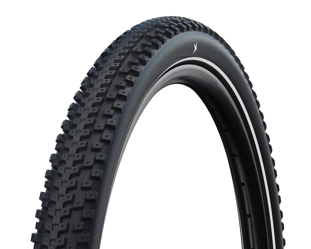 Schwalbe Advancer Hybrid schwarz, effizienter SUV-/ATB-Trekkingreifen mit grobem Profil und Reflektor.