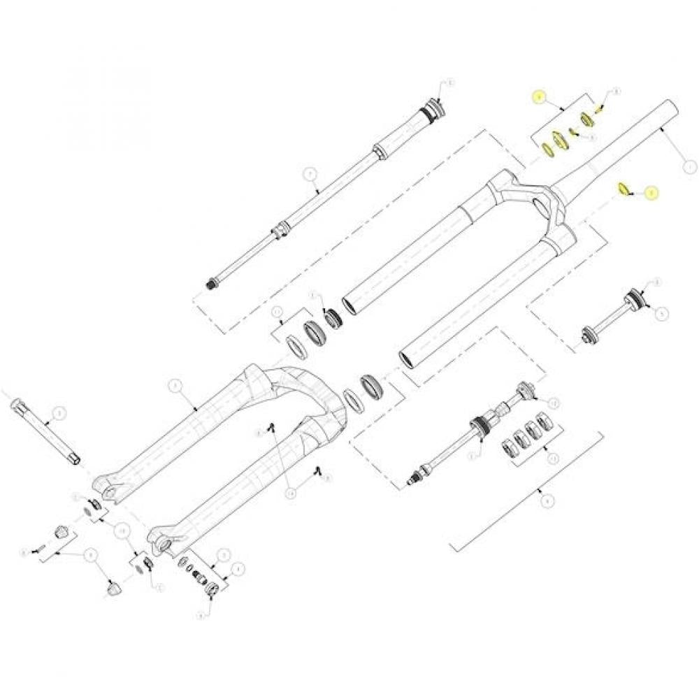 Manitou Verstellknopf-Set für Mattoc Pro 34 mm Schwarz - präzise Gabelabstimmung