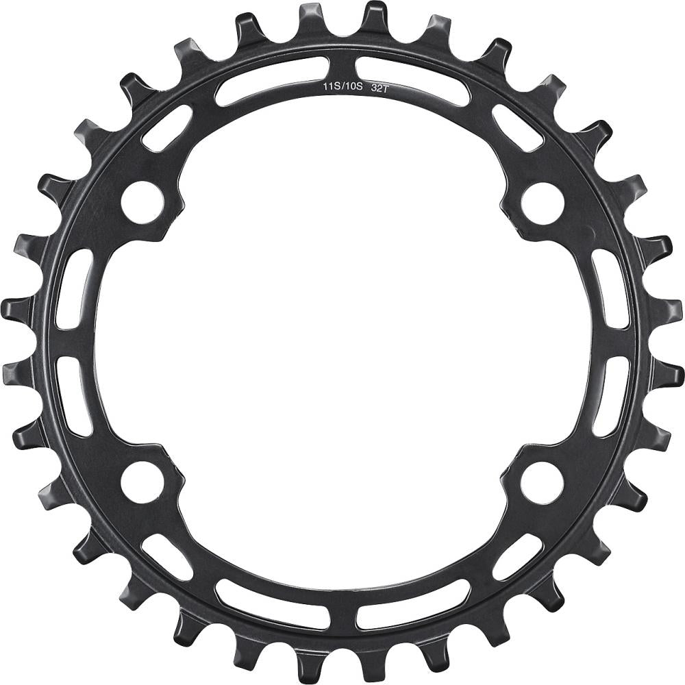 SHIMANO Kettenblatt DEORE FC-M5100 32 Zähne 11S/10S, schwarz, für effiziente MTB-Antriebe.