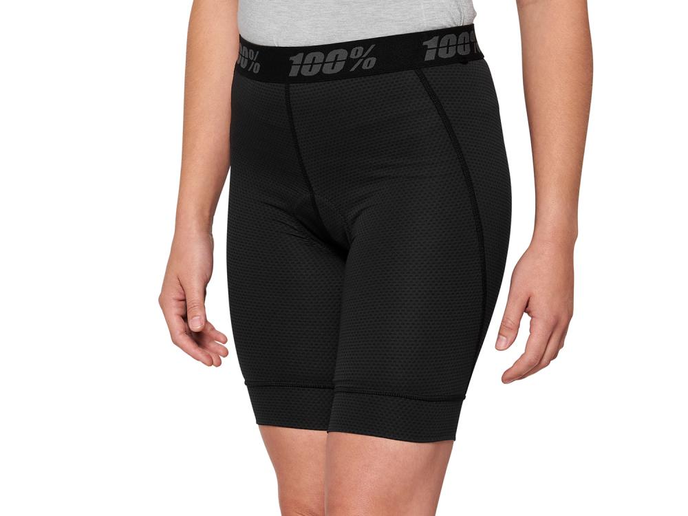 100% Ridecamp Women Short w/ Liner XL black - komfortable MTB-Short für lange Trail-Tage