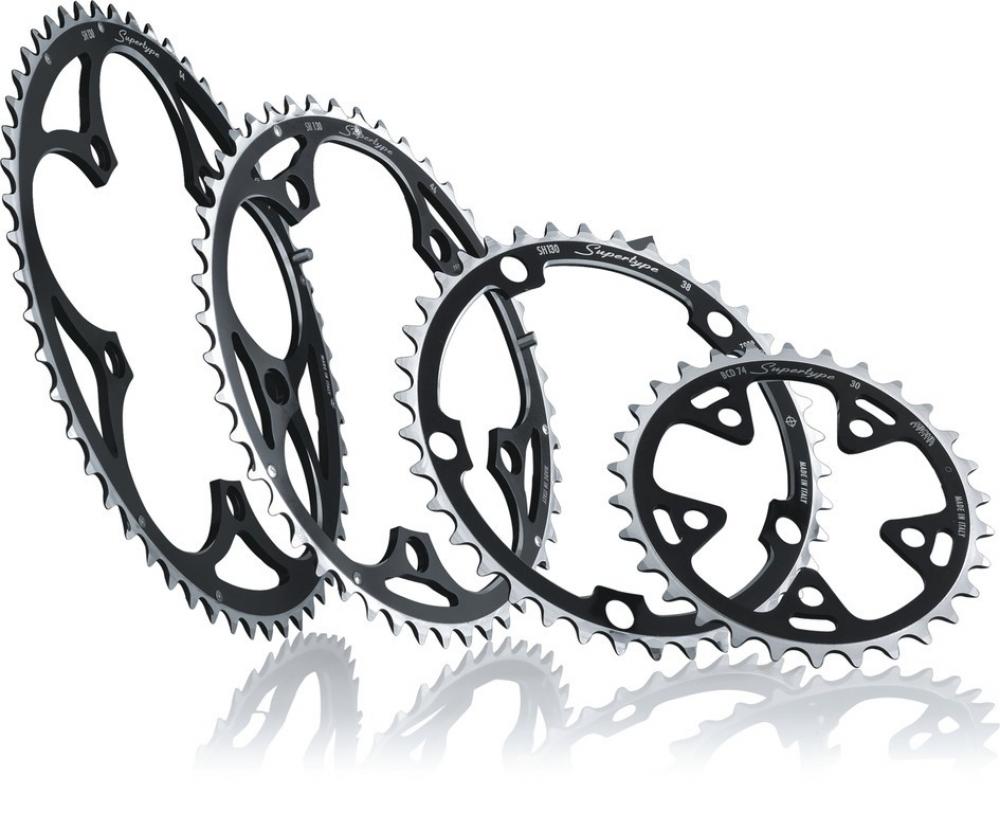 Miche Kettenblatt Supertype BCD 130SH außen 46 Zähne schwarz 9/10f Shimano