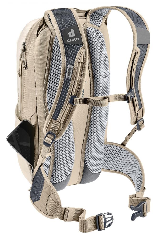 Deuter Race 12 Fahrradrucksack 12L alu-greystone - Leichter Rucksack mit Airstripes-System