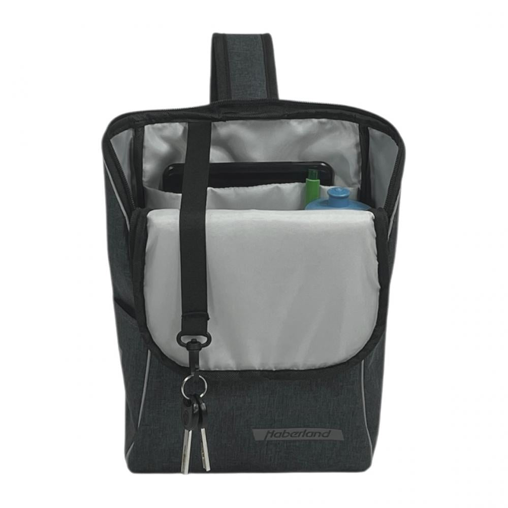 Haberland Umhängetasche Slingbag anthrazit/reflex - leichte City-Sling mit Organisation