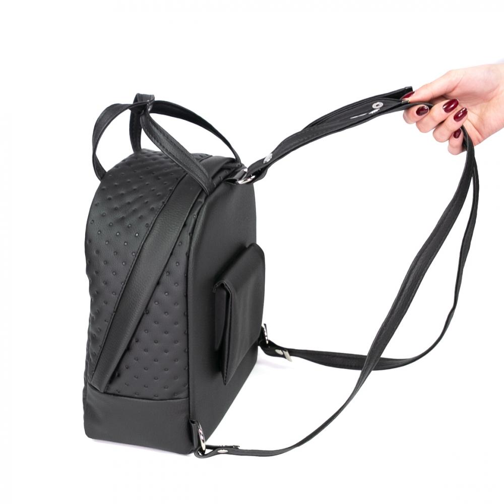 Haberland Rucksack-Lenkertasche Bella schwarz - clevere 2in1-Lösung für E-Bikes