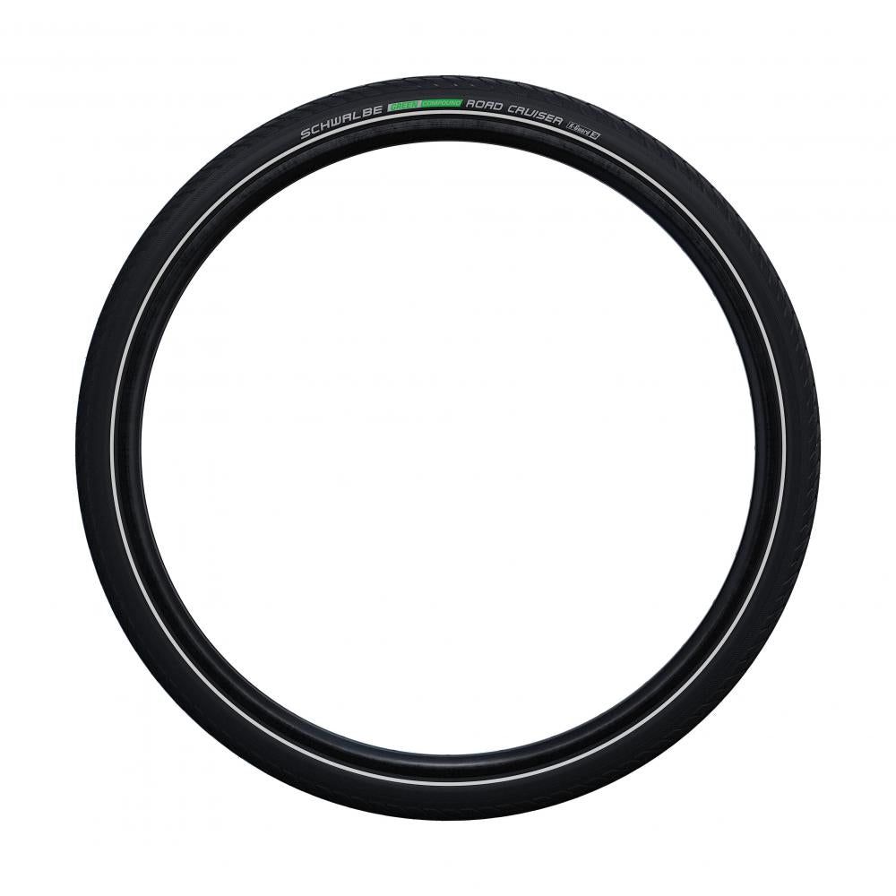 Schwalbe Road Cruiser 28x1.40 700x35C Drahtreifen mit Reflexstreifen, Green Compound und K-Guard Pannenschutz.