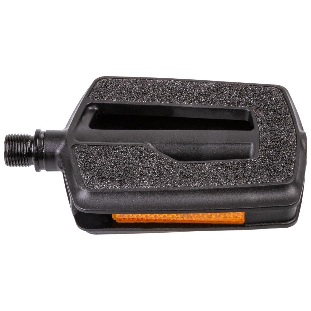 VP Pedal VP-831P schwarz - rutschfestes Plattformpedal aus Kunststoff mit Sandpapier-Grip, 111x87x20 mm