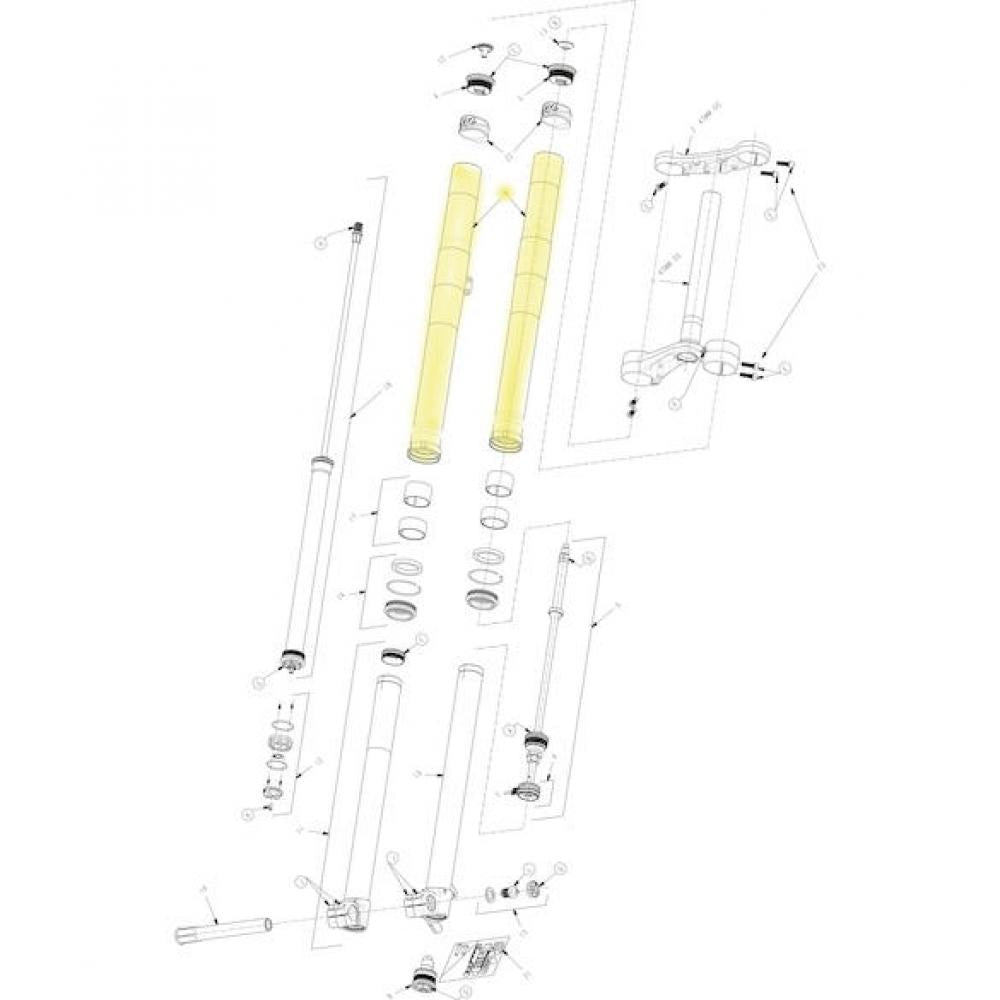 Manitou Tauchrohreinheit Dorado Expert / Comp 37 mm - moderne Performance-Upgrade-Lösung
