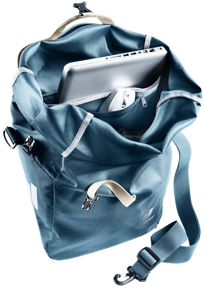 Deuter Valbona 20+5 Hinterradtasche - Gepäckträgertasche mit Roll-Top und BagFix