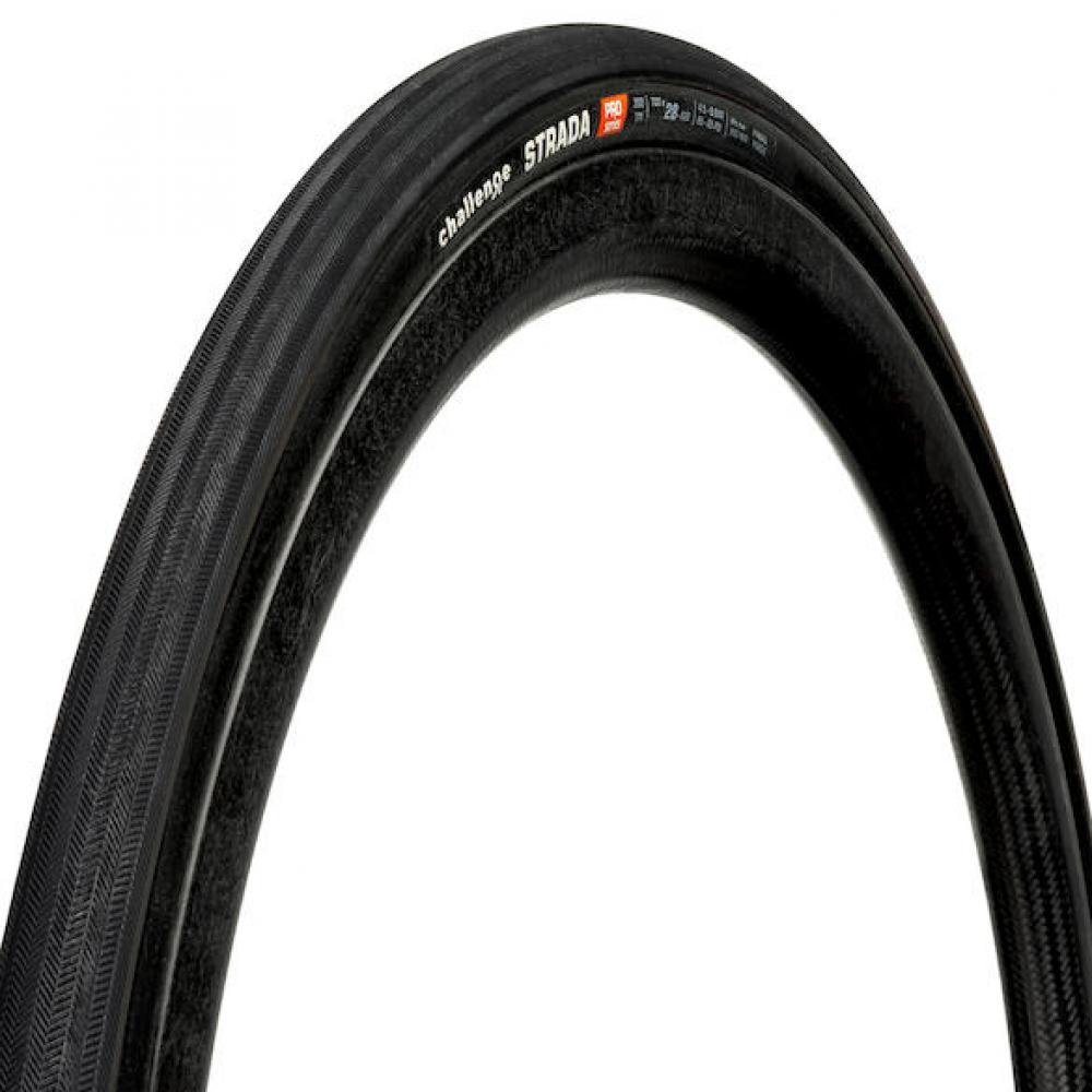 Challenge Road-Reifen Strada Pro Handmade Clincher 28-622 Schwarz - komfortabler, schneller Rennradreifen