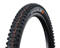 Schwalbe Hans Dampf 29x2.35" Reifen, schwarz, faltbar, mit grobem MTB Profil und orangefarbenen Streifen.