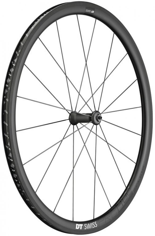DT Swiss Laufrad PRC 1400 Spline 35 622x18 mm schwarz - leichtes Carbon-Performance-Laufrad