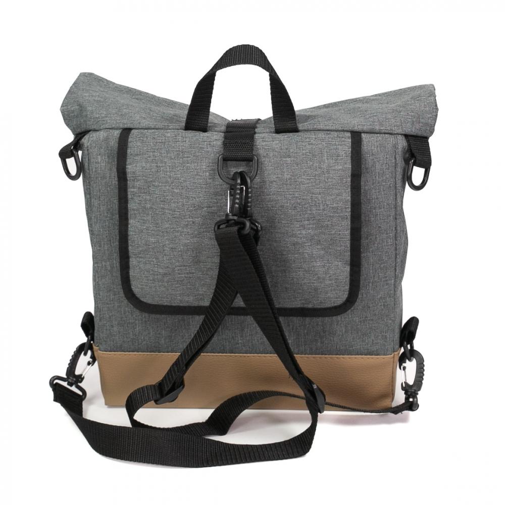 Haberland Vario-Bike-Rucksack Keep Rollin' grau - flexibler Bike-Rucksack mit Variohaken