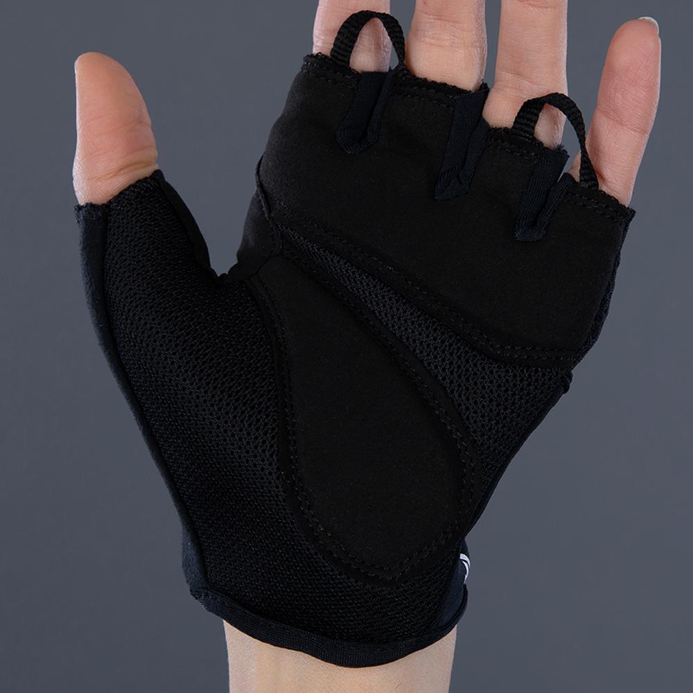 CHIBA Lady Gel - Damen Radhandschuhe kurzfinger, schwarz/schwarz, S