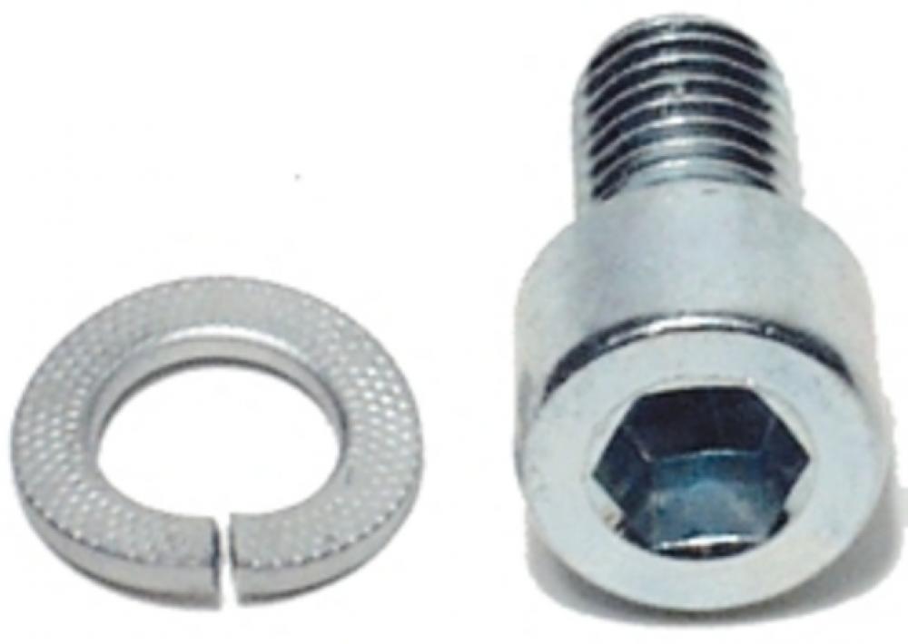 Pletscher Innensechskantschraube M10 x 20 - verzinkte Stahlschraube mit Federring, robustes Ersatzteil für Pletscher Ständer und Zubehör, silber