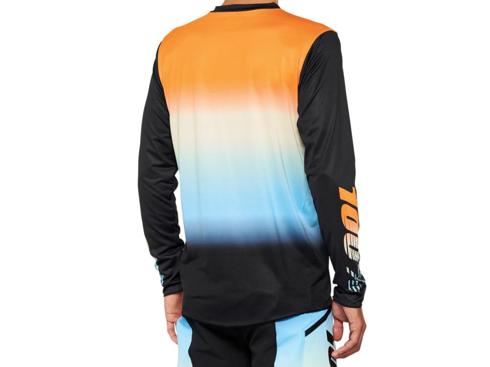 100% R-Core X LE Long Sleeve Jersey S Sunset - ultraleichtes DH/Enduro-Trikot