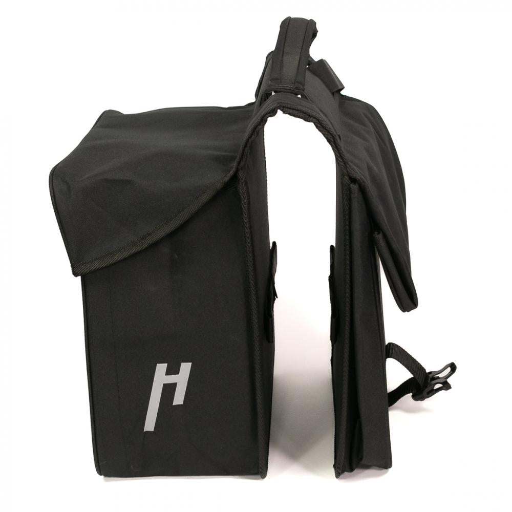 Haberland Doppeltasche 31l Basic L 3.0 schwarz - geräumige Gepäckträgertasche