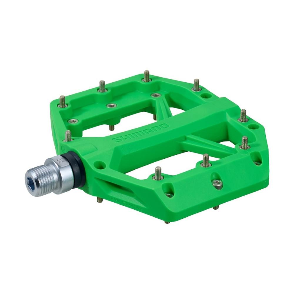 SHIMANO Pedal PD-GR400 Grün Flat Pedal - Trail Flatpedal, Grün
