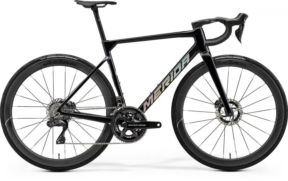 Merida Scultura Team CF5 Rennrad XL Metallic Black Flash BCP - Carbonrahmen 6,6 kg - Shimano Dura-Ace Di2 12-fach