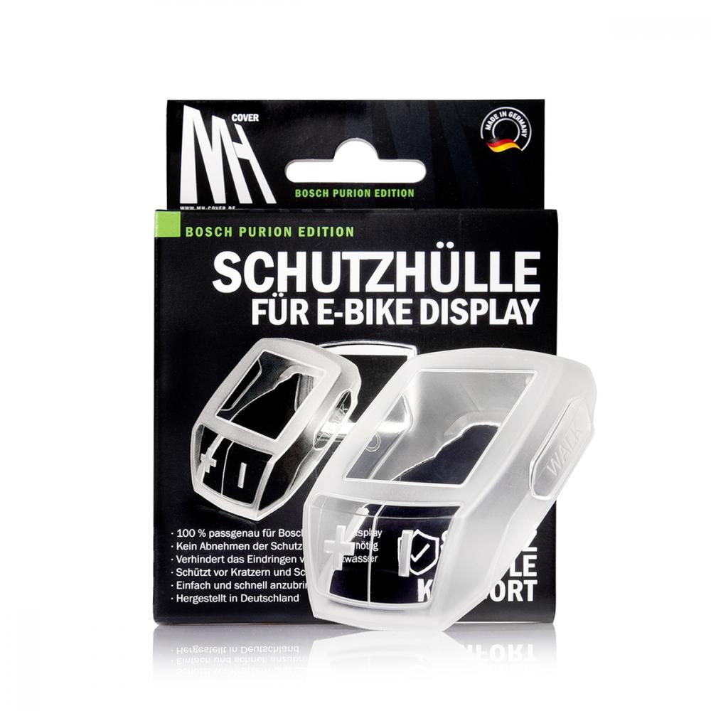 MH Cover PURION EDITION Schutzhülle für Bosch Purion E-Bike Display. Passgenauer Schutz vor Kratzern und Wasser.