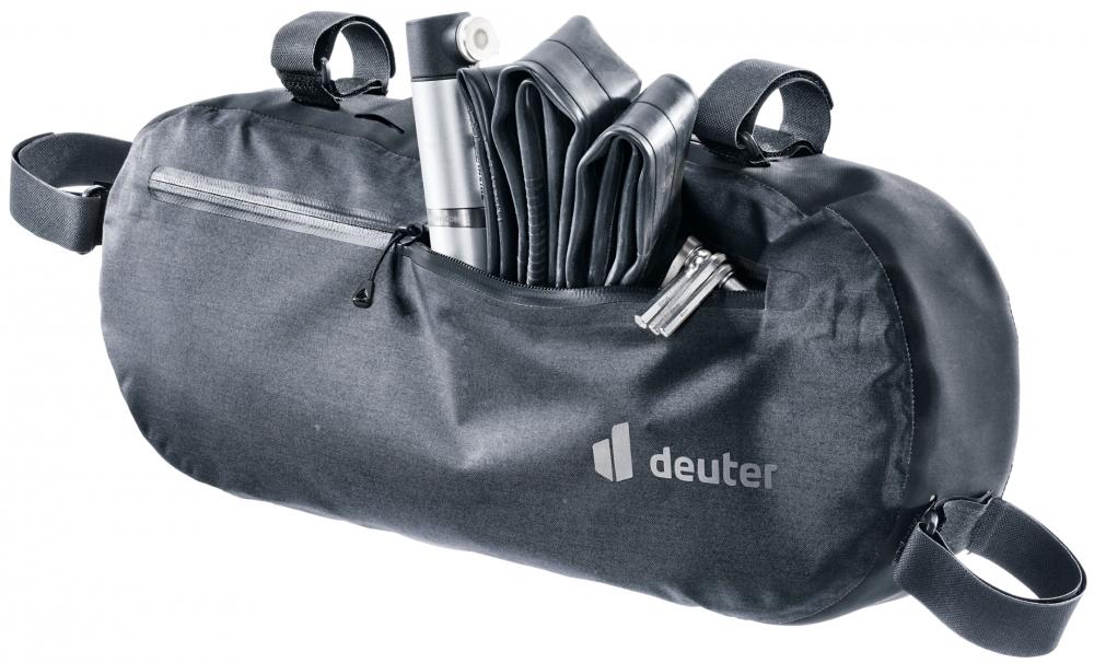 Deuter Cabezon FB 6 Rahmentasche 6 Liter wasserdicht - Leichte Fahrradtasche Weiß, Größe L