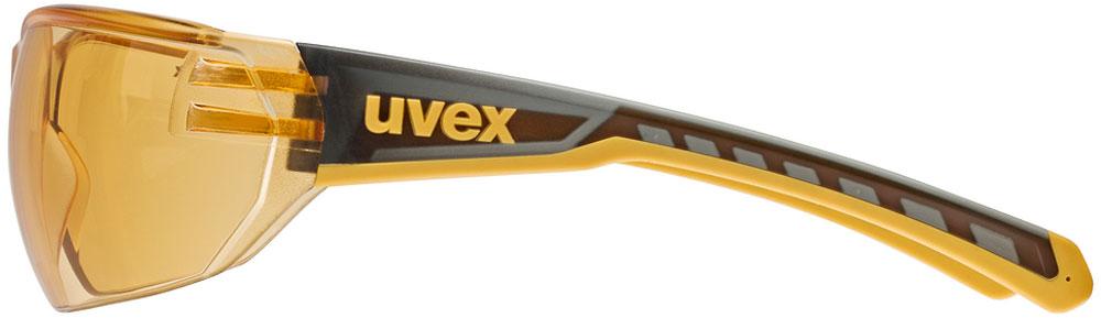 Uvex Equate Sportbrille smoke-orange mit orangefarbenen Gläsern, 100% UV-Schutz, verstellbare Softbügel und Soft-Nasenpads für optimalen Tragekomfort