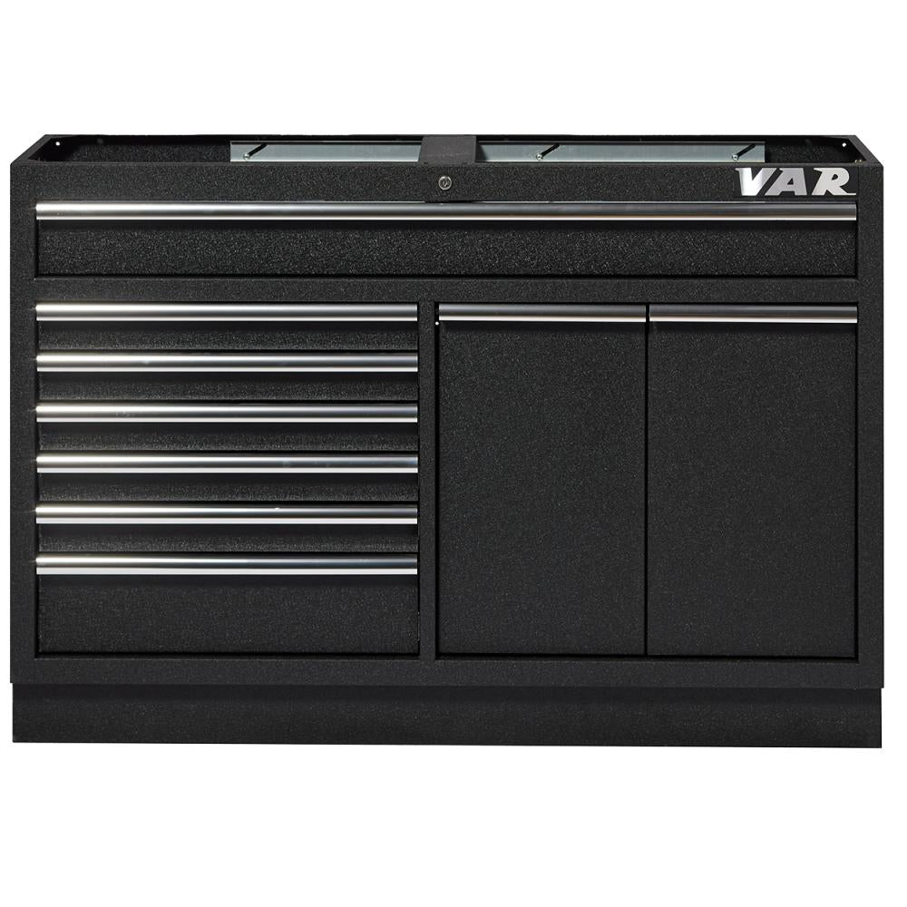VAR Doppelt breiter Unterschrank MO-52612 Black 1250x400 mm Black - modularer Stauraum für die Werkstatt