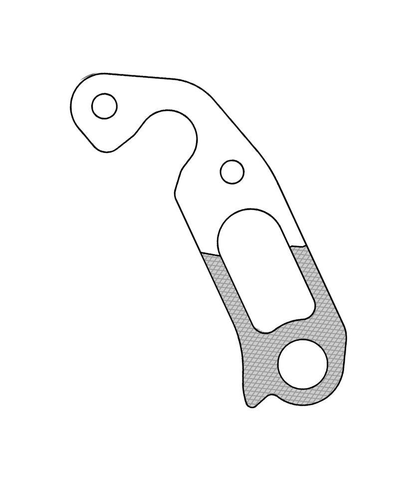 MARWI Schaltauge GH-281 inkl. Schrauben für Scott Bikes, silber, Aluminium