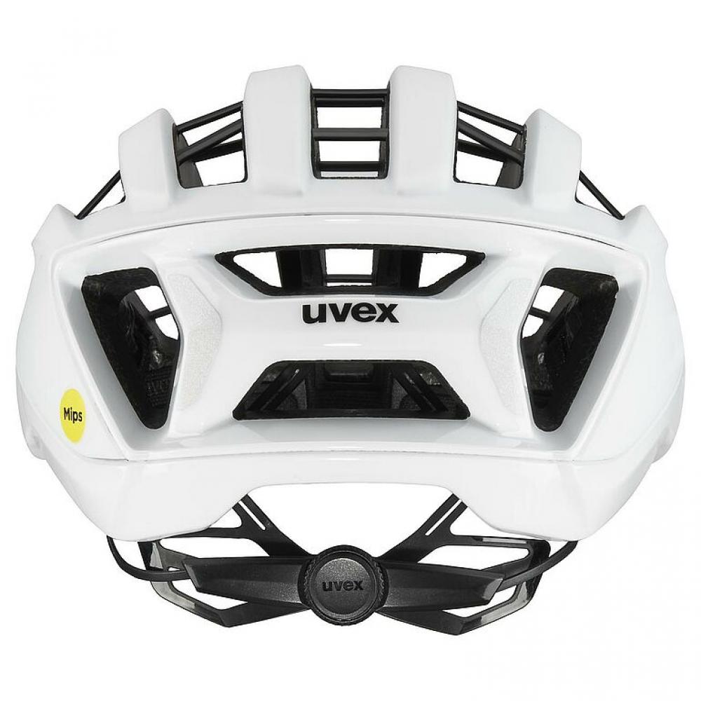 uvex surge aero MIPS Rennradhelm, white matt, 53-56cm, mit abnehmbarem Aero-Cover, MIPS Air Node System, Top-Belüftung, Brillengarage, reflektierend, pro-ready
