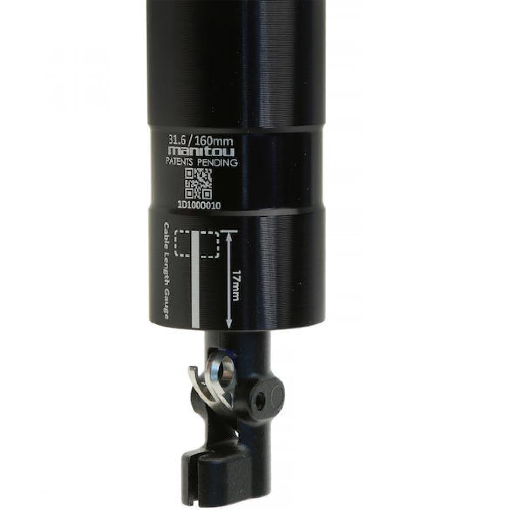 Manitou Vario-Sattelstütze Jack 31,6 mm Schwarz - zuverlässige Dropper-Stütze der aktuellen Generation