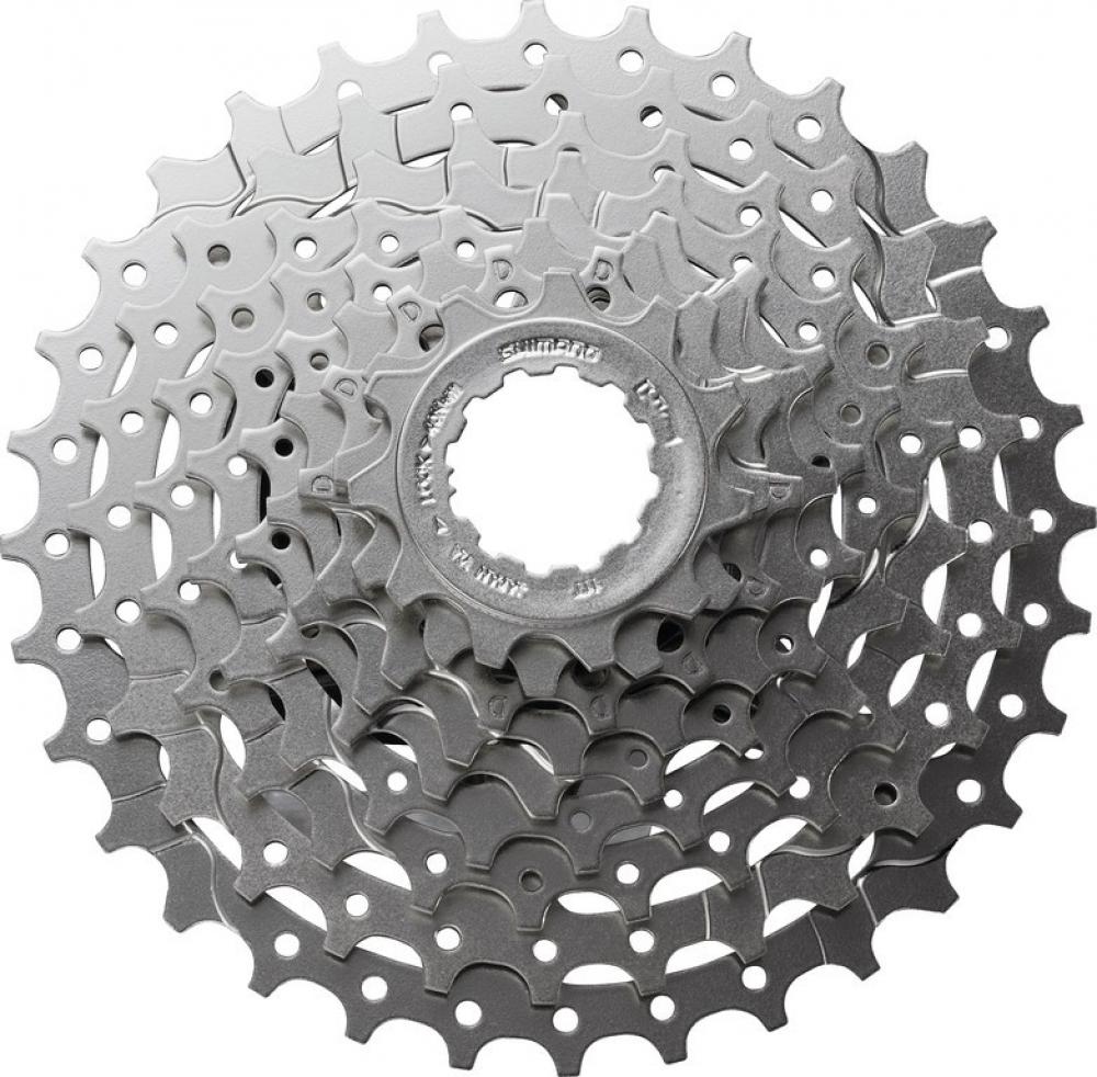 Silberne SHIMANO ALIVIO CS-HG400 9-fach 11-34Z Fahrrad Kassette.