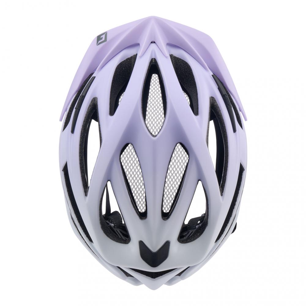 CRATONI Pacer Junior Kinder-Fahrradhelm - S-M 54-58 cm, Lavender White Matt, 250 g, Rücklicht, 20 Ventilationsöffnungen, LFS, CE EN 1078