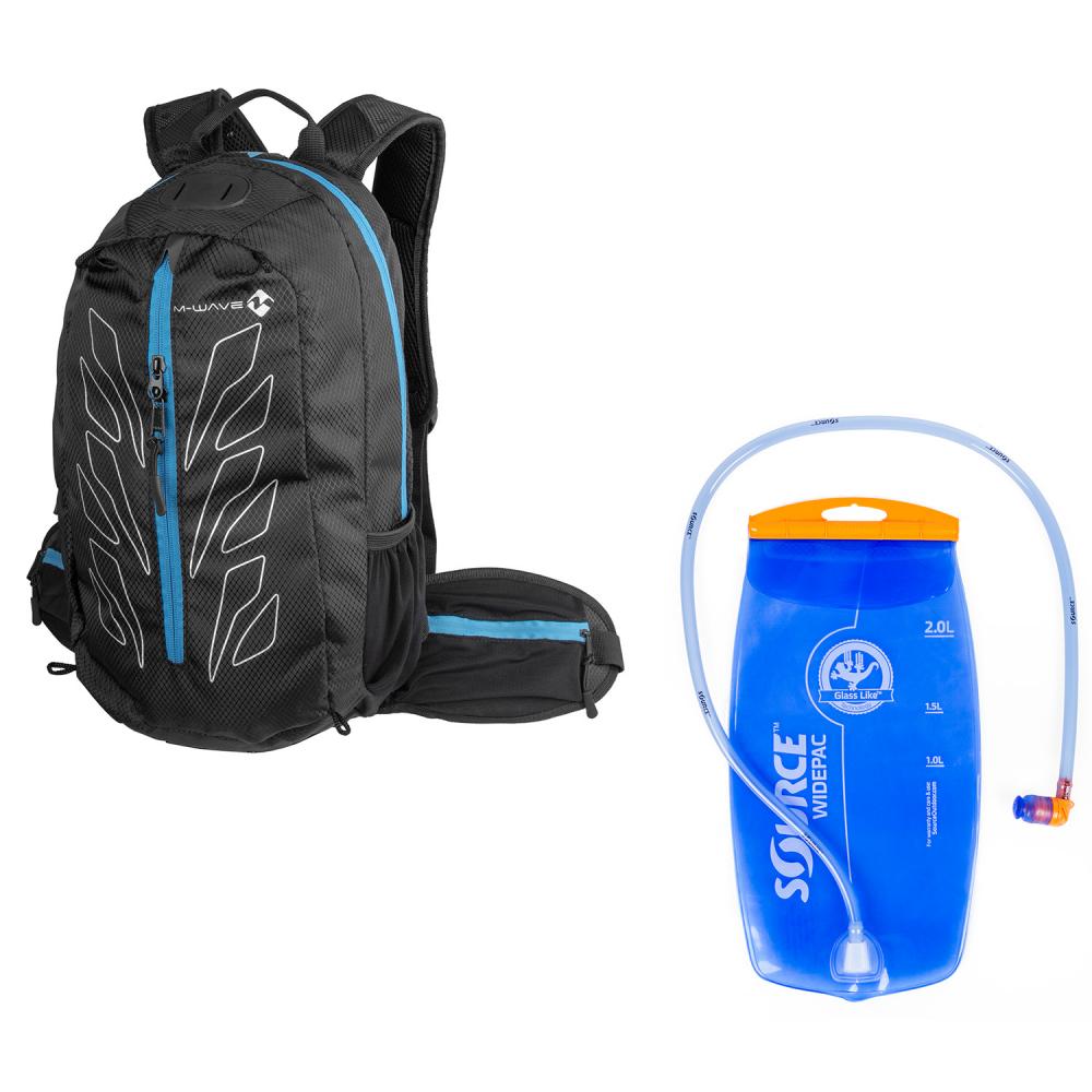 M-Wave Bikepacking Trinkrucksack schwarz incl. Wasserblase Volumen 15l