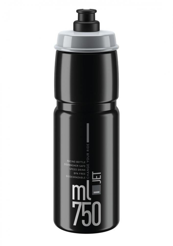 Elite Trinkflasche Jet schwarz/grau 750ml