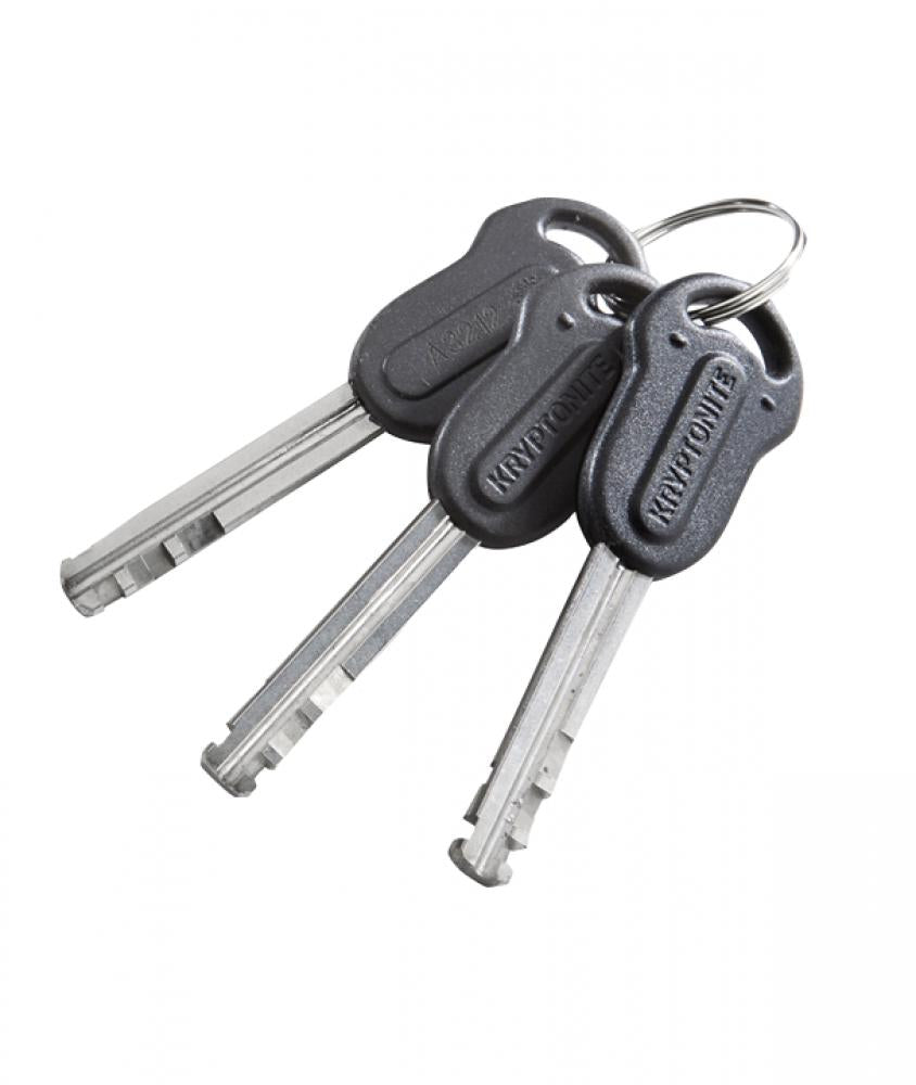 Drei Kryptonite Schlüssel für Evolution Compact Disc Lock Bremsscheibenschloss.