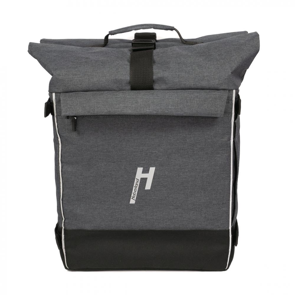 Haberland Rucksack-Doppeltasche Double Loader anthrazit - flexible Gepäckträger- und Rucksacklösung